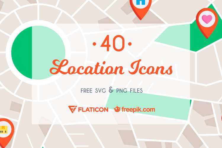 The Free Map & Location Icon Set (40 Icons in SVG & PNG Formats)