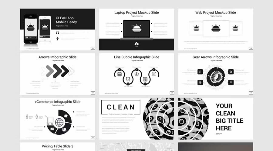 MiniM PowerPoint Presentation Template Minimal Clean Presentation