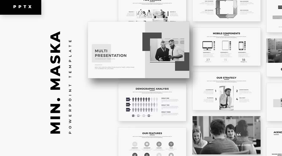 Maska PowerPoint Minimal Clean Presentation Template
