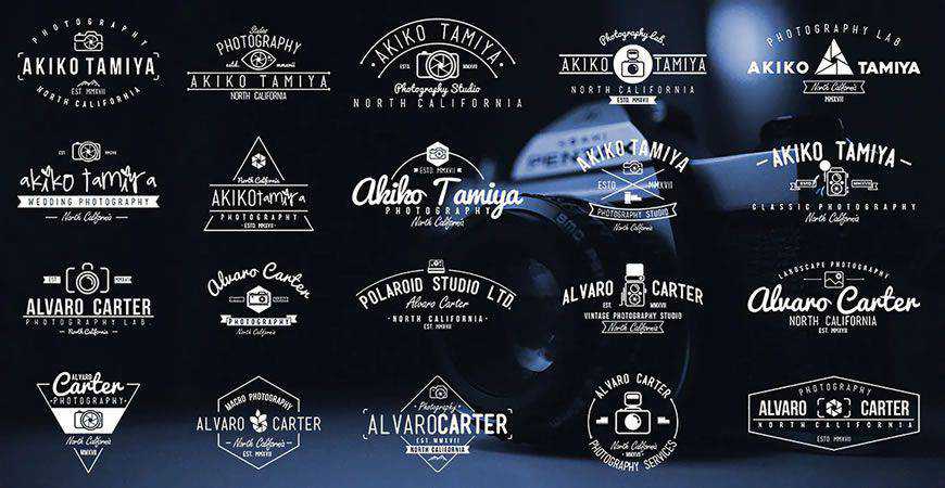 Vintage Photography Badges Logos photographer camera photography