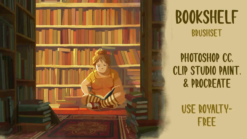 Bookshelf Brushsets Free Procreate Brushes