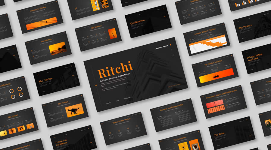 Dark & Clean Proposal PowerPoint Template