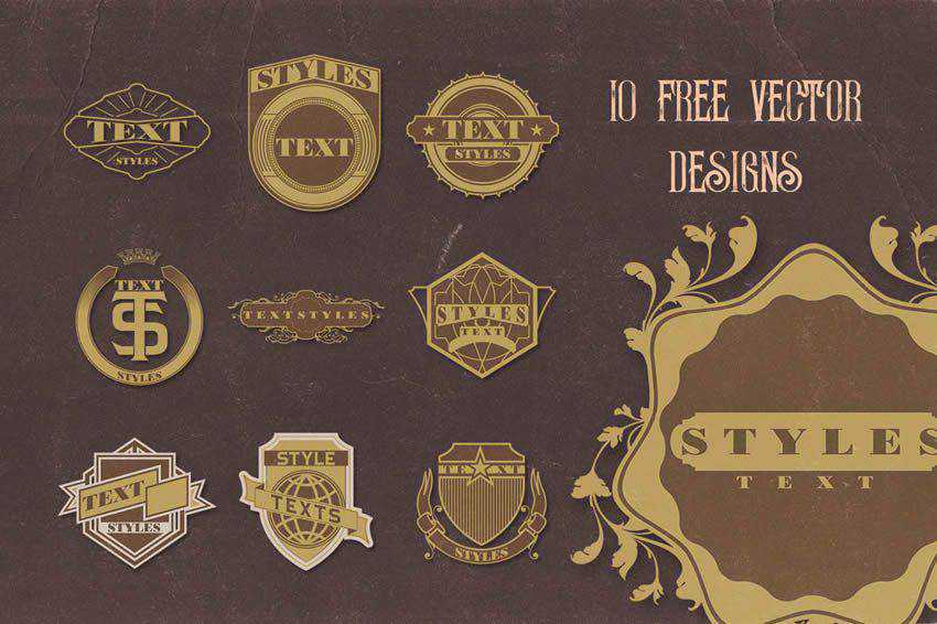 Vintage Vector Badges free template illustrator ai eps