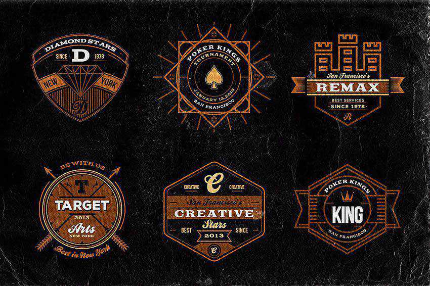 Retro Vintage Badges free vector template illustrator ai eps vintage