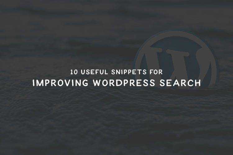 10 Useful PHP Snippets for Improving WordPress Search