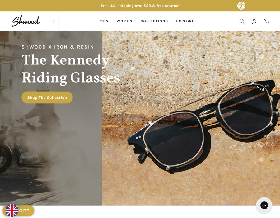 Shwood Eyewear ecommerce web design inspiration user interface shop