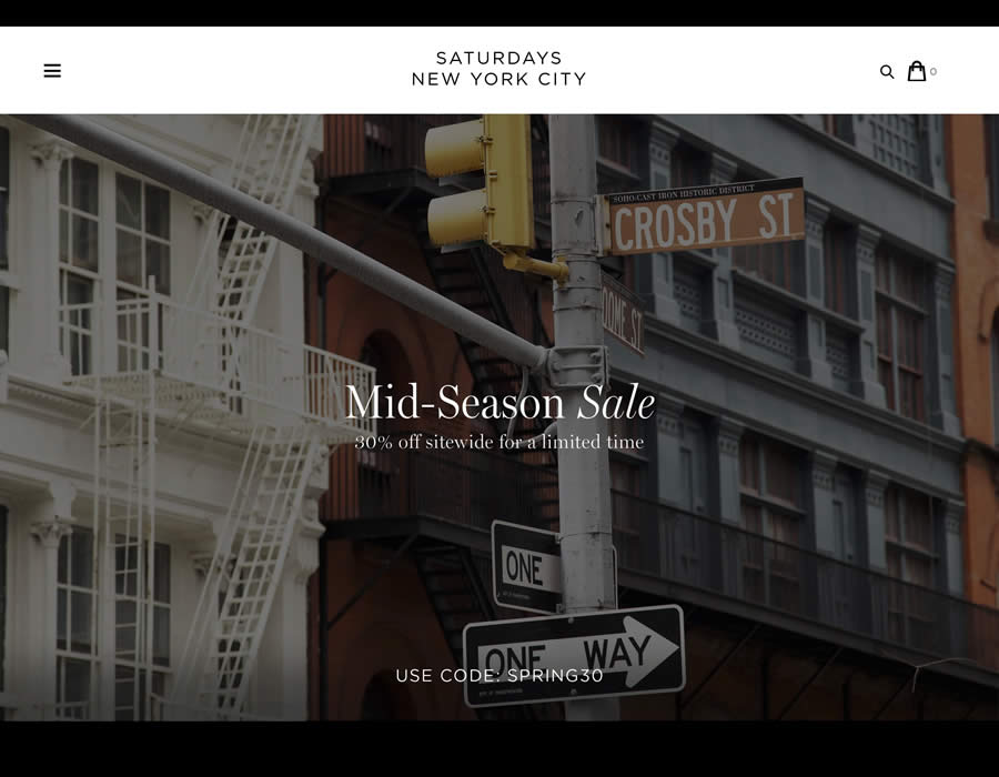 Saturdays NYC ecommerce web design inspiration user interface shop