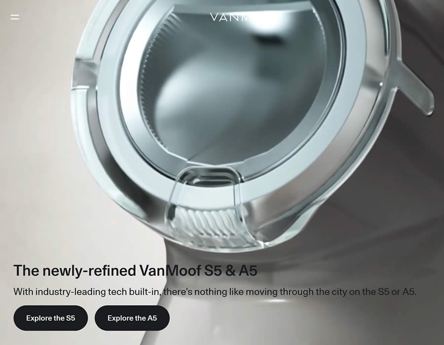 VanMoof ecommerce web design inspiration user interface shop