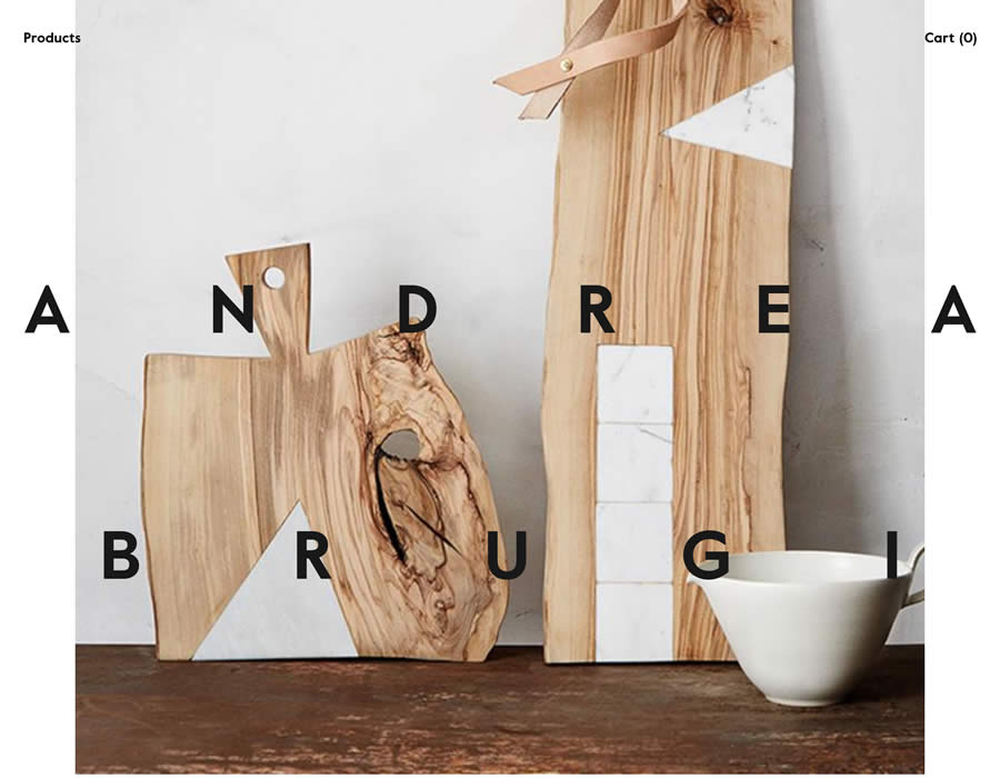 Andrea Brugi ecommerce web design inspiration user interface shop
