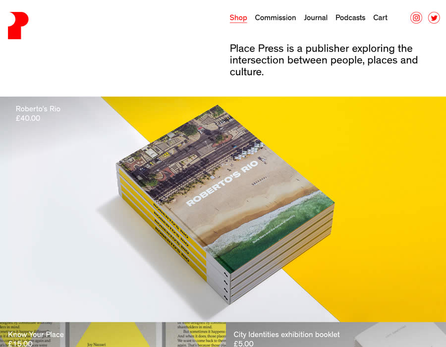 Place Press ecommerce web design inspiration user interface shop