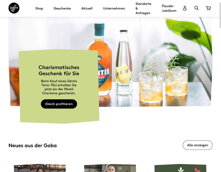 goba ecommerce web design inspiration user interface shop