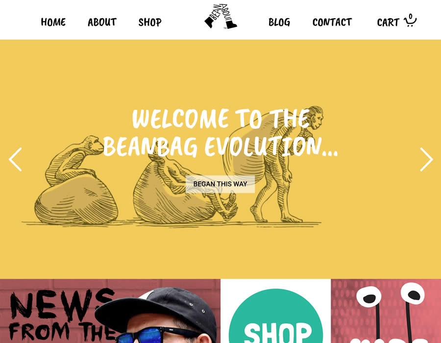 Bean About ecommerce web design inspiration user interface shop