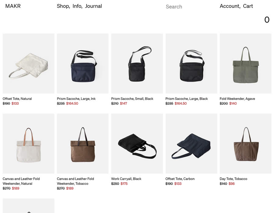 Makr ecommerce web design inspiration user interface shop