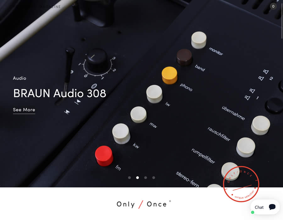 only once ecommerce web design inspiration user interface shop