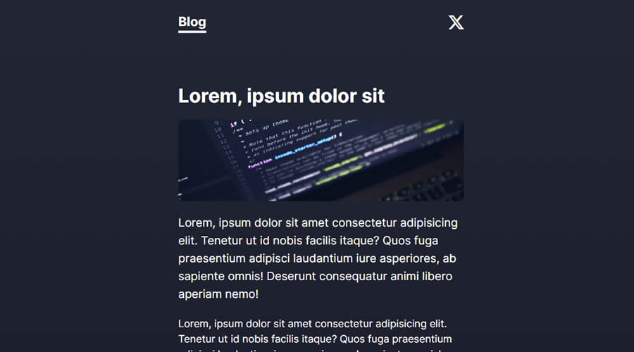 Dev Blog Template Tailwind CSS