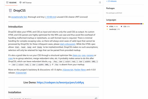 DropCSS Tiny CSS Tools for Web Designers