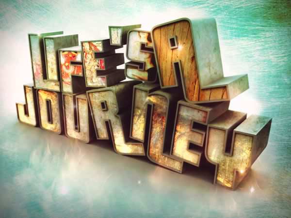 Life's a Journey Typography Wallpaper