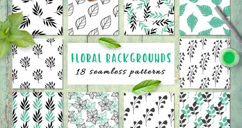 Floral Seamless vector template free illustrator