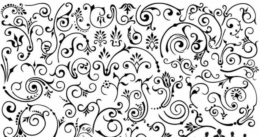 Elegant Floral vector template free illustrator