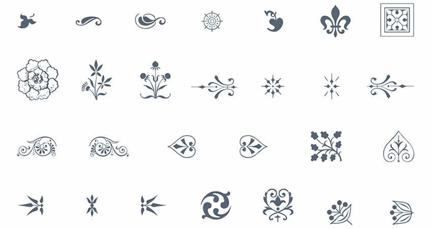 Vintage Ornaments Illustrations Borders vector template free illustrator