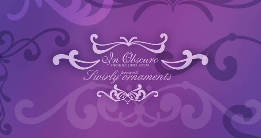 Swirly Ornaments vector template free illustrator