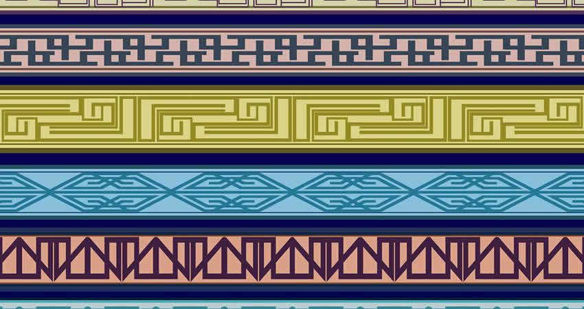Japanese Border vector template free illustrator
