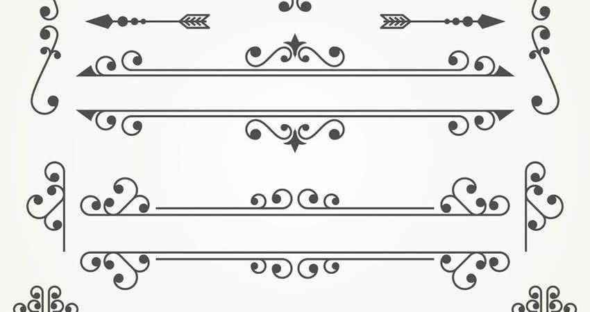 Decorative Ornaments vector template free illustrator