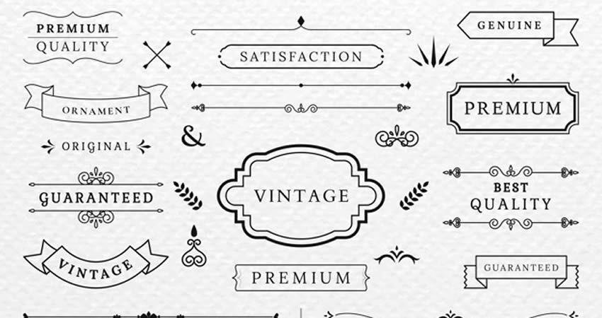 Vintage Vector Banner Collection template free illustrator