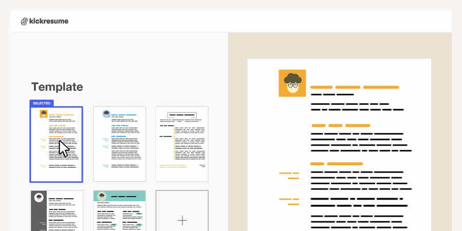 resume cv application app web-based
