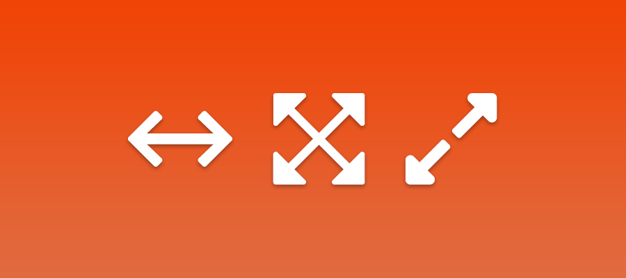 Resizing arrows.